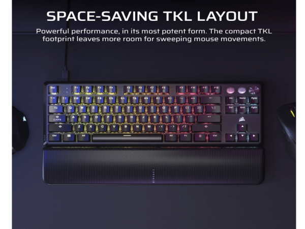 Tastatura CORSAIR 570 PRO TKL žicnamehanickaCH-911911G-NARGB LEDgamingcrna