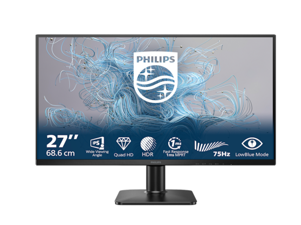 Monitor PHILIPS 27E2N1500L00 27''IPS2560x144075Hz4ms GtGHDMI,DPAdaptive syncVESAcrna