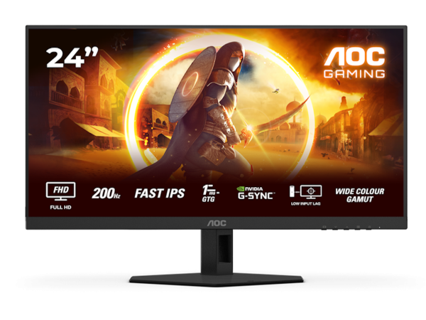 Monitor AOC 24G4HRE 23.8''IPS1920x1080200Hz1ms GtGHDMIx2,DPGsync,freesynczvucnicicrna