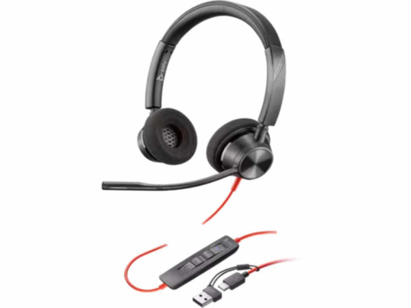 Slušalice HP Poly BW 3320 Stereo -M USB-C HS +USB-CA8X220AAcrna