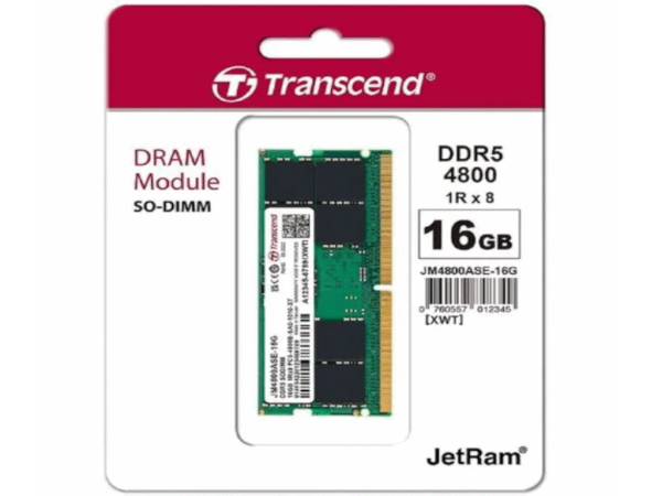 Memorija TRANSCEND 16GBSODIMMDDR54800MHzCL40crna