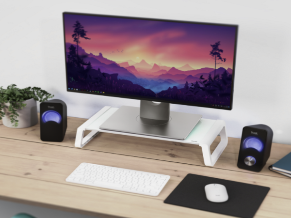 Postolje za monitore TRUST MONTA GLASSbela