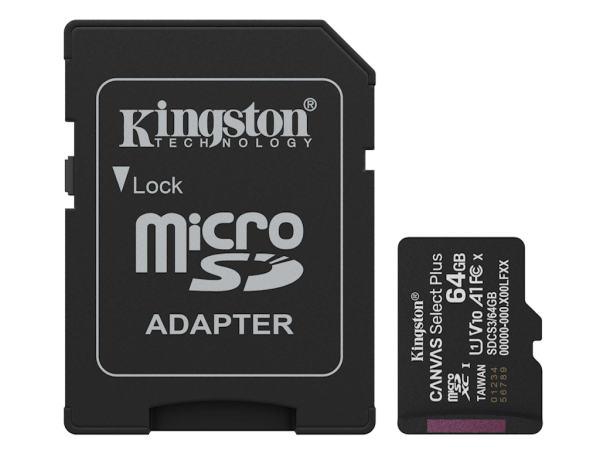 Memorije kartice KINGSTON SDCS364GBmicroSDXC64GBClass10 U180MBs-10MBs+adapter