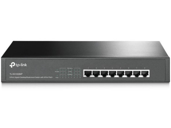 Switch TP-LINK TL-SG1008MP Gigabit8x RJ45101001000Mbps8x PoE+Rackmount metalno  kucište