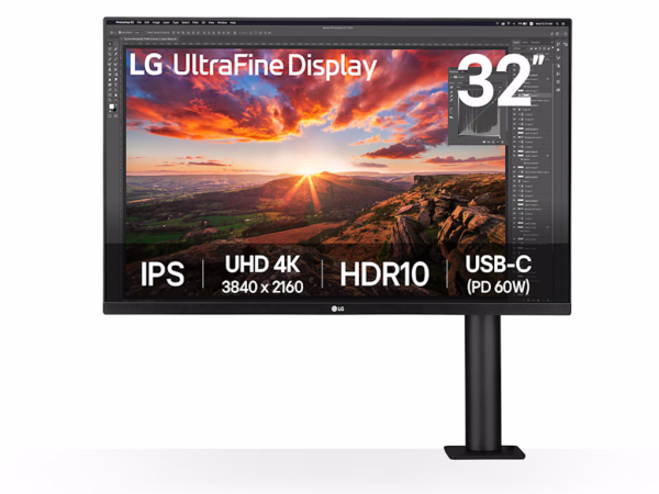 Monitor LG ERGO 32UN880K-B 31.5''IPS3840x216060Hz5ms GtGHDMIx2,DP,USBpivot,visinaVESAzvucnici