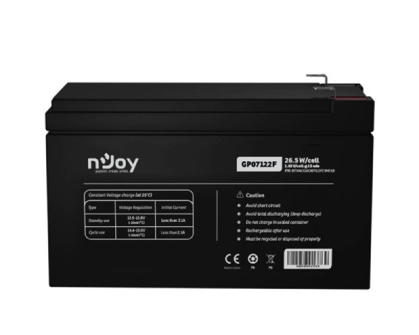 NJOY GP07122F baterija za UPS 12V 7Ah (BTVACGUOBTG2FCW01B) (UPS00755)