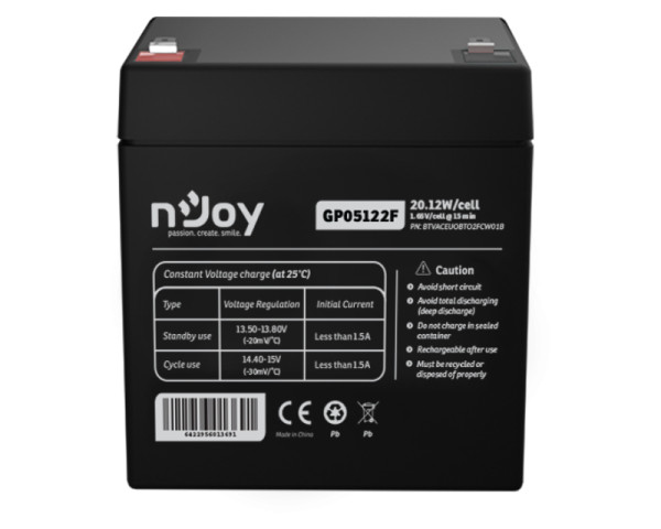 NJOY GP05122F baterija za UPS 12V 5Ah (BTVACEUOBTO2FCW01B) (UPS00753)