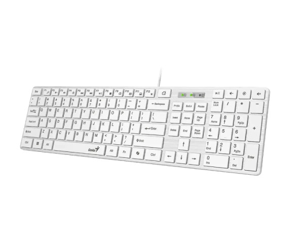 GENIUS SlimStar 126 USB US bela tastatura (TAS01521)