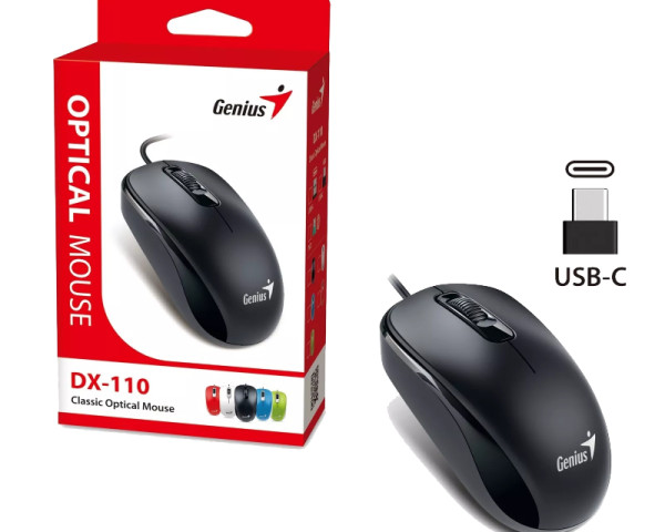 GENIUS DX-110 USB-C Optical crni miš (MIS02166)