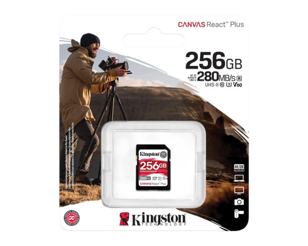 KINGSTON Memorijska kartica SDR2V6256GB 256GB SDXC UHS-II 280R150W U3 V60 (KAR00668)