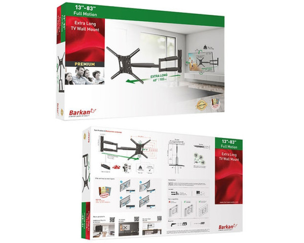 BARKAN BM443XL LCD TV zglobni zidni nosač od 13 do 86 inča (TVZ02578)