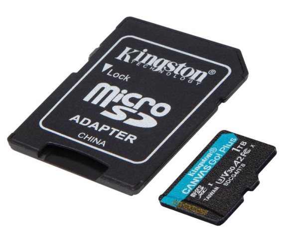 KINGSTON Memorijska kartica U3 V30 microSDXC 1TB Canvas Go Plus 200MBs A2 + adapter SDCG41TB (KAR00716)