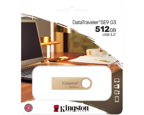 KINGSTON 512GB DataTraveler SE9 G3 USB 3.0 flash DTSE9G3512GB champagne (USB01275)