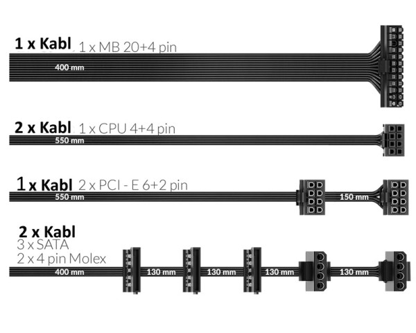 NJOY Nexo 650 650W napajanje (PSAT6065A40CZCO01B) (CAS02634)