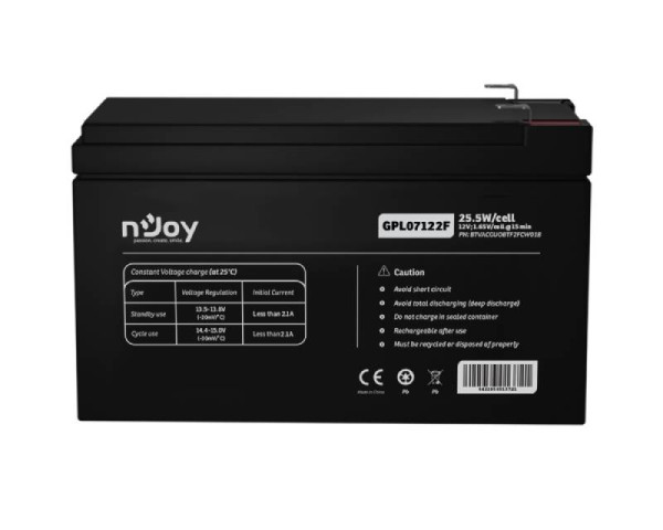 NJOY GPL07122F baterija za UPS 12V 7Ah (BTVACGUOBTF2FCW01B) (UPS00758)
