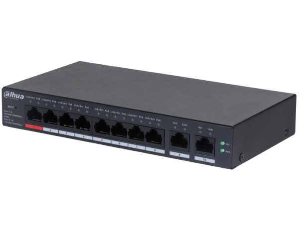 DAHUA CS4010-8GT-110 10-Port Cloud Managed Desktop Gigabit Switch with 8-Port PoE (LAN03839)