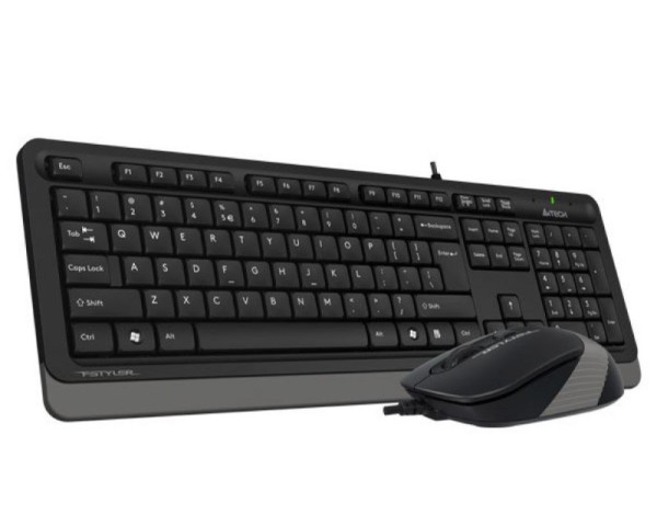 A4 TECH F1010 FSTYLER USB US siva tastatura + USB sivi miš (TAS00921)