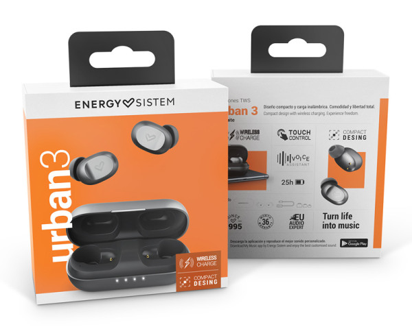 ENERGY SISTEM Urban 3 Graphite True Wireless bežične slušalice sive (M45182) (ZVU02914)