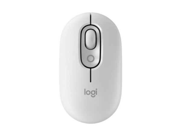 LOGITECH Pop Mouse with Emoji, Off-White miš (MIS02103)