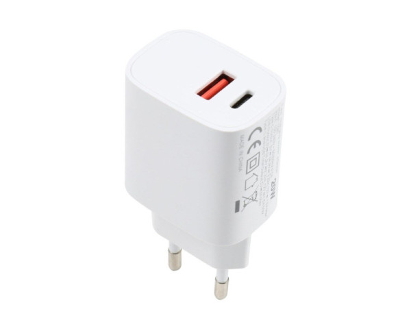 FAST ASIA Strujni Fast punjac 1xUSB A+1xTIP C 20W (MOB03229)