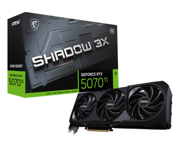 MSI GeForce RTX 5070 Ti 16G SHADOW 3X OC grafička karta(VGA02988)