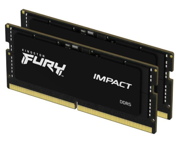 KINGSTON SODIMM DDR5 32GB (2x16GB kit) 6000MTs KF560S38IBK2-32 FURY Impact Black XMP (MEM02745)
