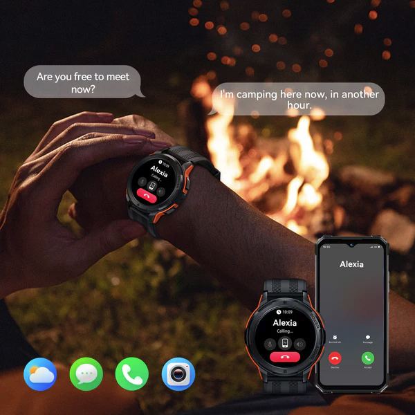 Oukitel BT10 Smart Watch Sport Rugged 410mAh/Heart rate/SpO2/Accelerometer/crno narandzasti