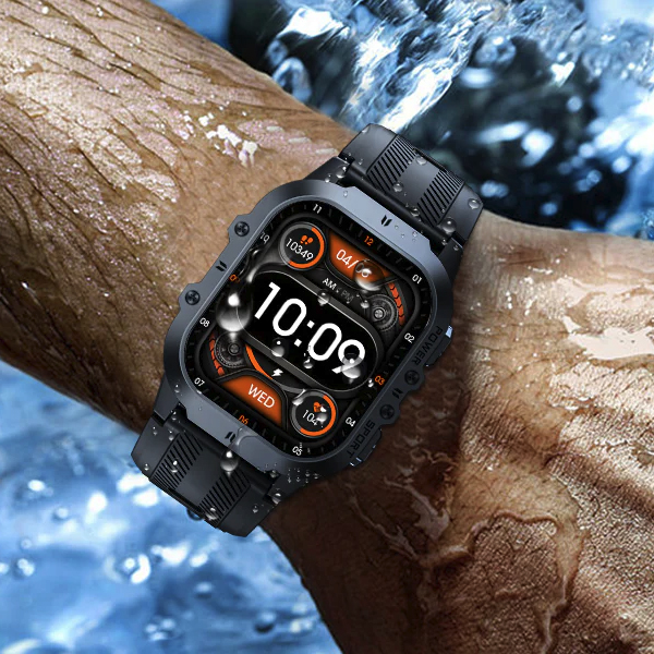Oukitel BT20 Smart Watch Sport Rugged 350mAh/Heart rate/SpO2/Accelerometer/crno narandasti