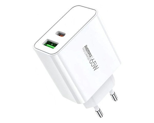 REMAX Strujni Fast punjač Kiddy 1xUSB3.0+1 xTIP C 65W RP-U125, beli (MOB03227)