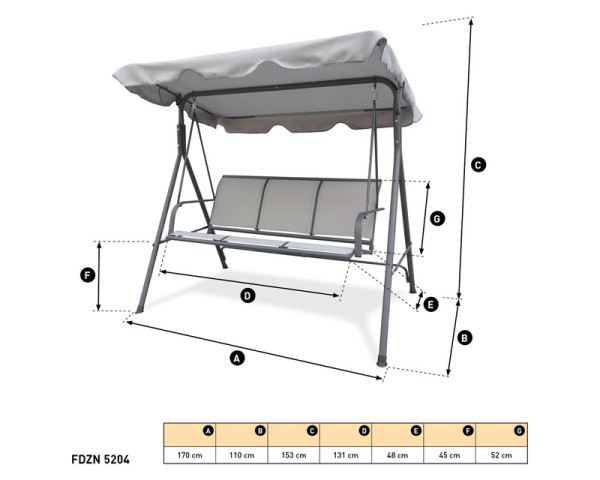 FIELDMANN FDZN 5204 Baštenska stolica za ljuljanje (BAS00011)