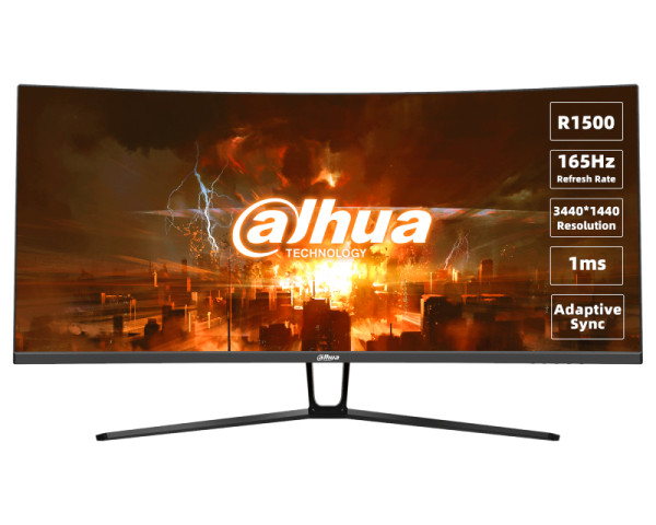 DAHUA 34 inča LM34-E330C UWQHD 3440x1440 VA 165 Hz zakrivljeni gaming monitor (MON02758)