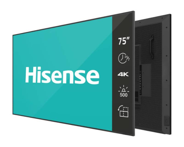 HISENSE 75 inča 75DM66D 4K UHD 500 nita Digital Signage Display - 247 Operation (DSS00168)