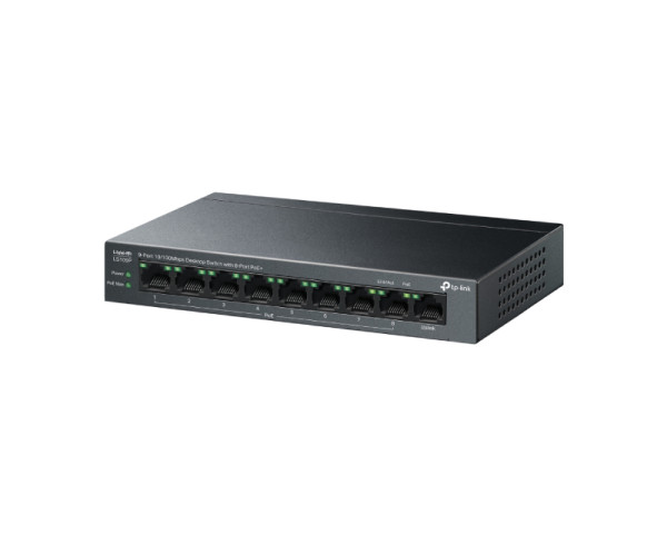 TP-LINK_ LS109P(UN) 9-Port 10100Mbps Desktop Switch sa 8-Portova PoE+ (LAN04553)