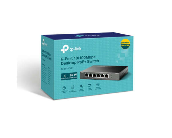 TP-LINK TL-SF1006P PoE switch 6 porta(4 poe+2) (LAN04176)