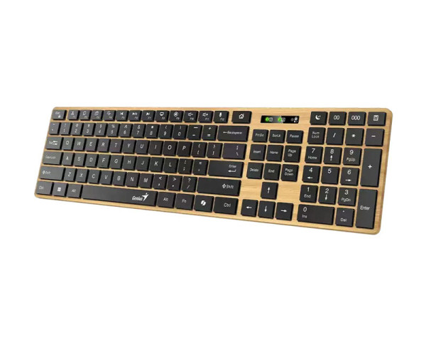 GENIUS SlimStar 7250BT, AI, Pine Wood US wireless tastatura (TAS01473)
