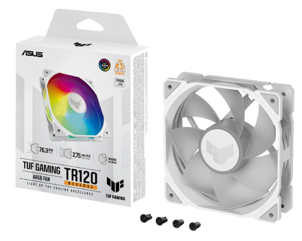 ASUS TUF GAMING TR120 ARGB REVERSE WHITE ventilator (CAS02583)