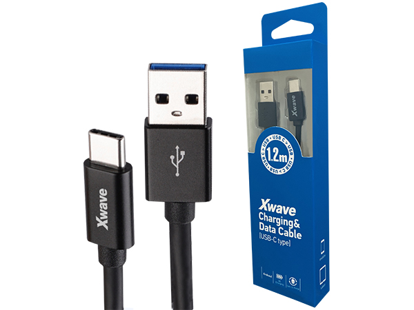 Xwave Kabl USB Tip-C 3.0 muški na Tip-C 3.1 muški 1.2M,PVC,crni