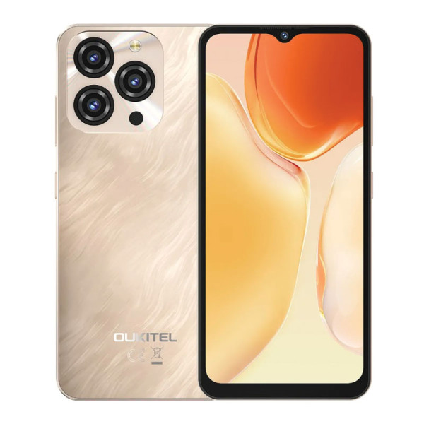 Oukitel C3 gold Smart phone4G/Quad-Core/128GB/4+12GB/13M/5MP/5000mAh/Android 14