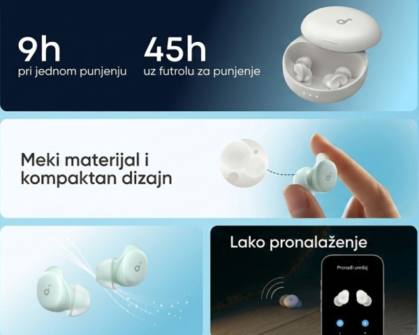 ANKER Soundcore Sleep A30 Noise Masking BT bežične bubice bele (ZVU03707)