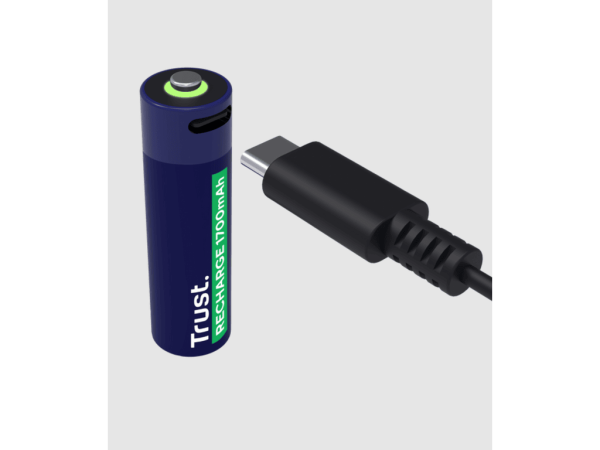 Punjive baterija TRUST USB-C  4P - AA4 komUSB-C kabel 4P crna