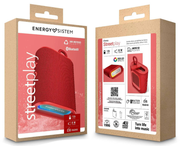 ENERGY SISTEM Cherry StreetPlay zvučnik crveni (M45924) (ZVU03306)
