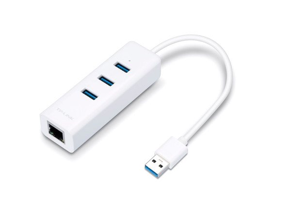 Adapter TP-LINK UE330 USB 3.0 to RJ-45 Gigabit Ethernet Network1x LAN3x USB 3.0 Hub