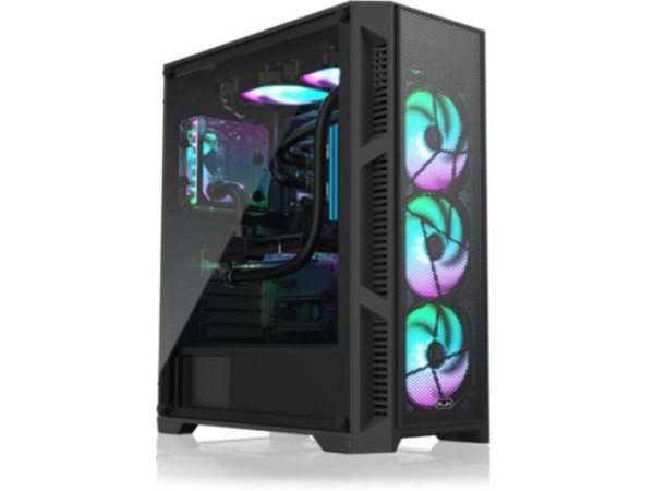 Kucište RAIJINTEK ARCADIA III Midi TowerATXM-ATXMINI-ITXbez napajanjakaljeno staklocrna