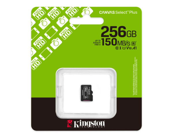 KINGSTON Memorijska kartica U1 V10 SDXC 256GB Canvas Select Plus G3 150R A1 SDCS3256GBSP (KAR00753)