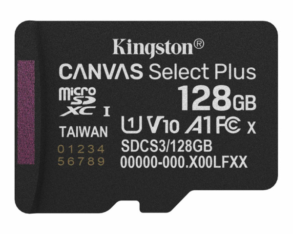 KINGSTON Memorijska kartica U1 V10 SDXC 128GB Canvas Select Plus G3 150R A1 SDCS3128GBSP (KAR00751)