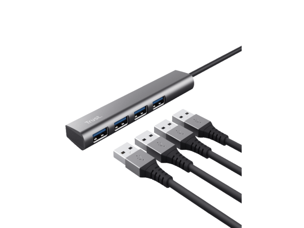 Adapter TRUST HALYX USB HUB-3.24xUSBsiva