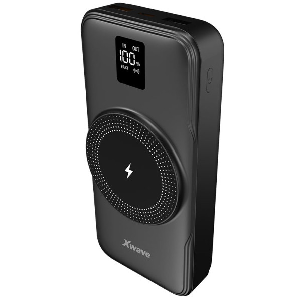 Xwave GoEnergy 20Wd black Power bank eksterna baterija 20000mAh/20W/15W wireless/PD/QC3.0