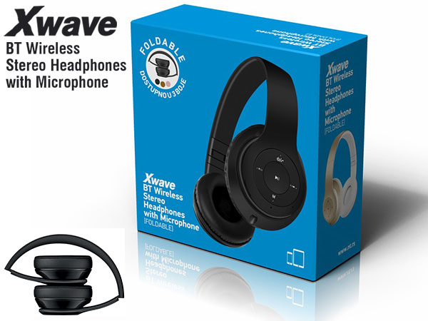 Xwave MX350 black Bluetooth slušalice stereo sa mikrofonom v4.2/FM/microSD