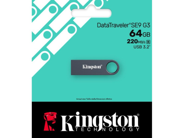 USB memorija KINGSTON KE-U2X64-1ACDataTraveler SE9 G3Dark Nickel