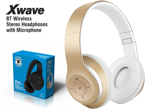 Xwave MX350 gold Bluetooth slušalice stereo sa mikrofonom v4.2/FM/microSD
